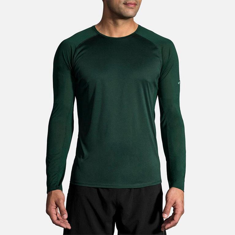 Brooks STEALTH Long Sleeve Running Shirt Mens Canada - Green (BGL128536)
